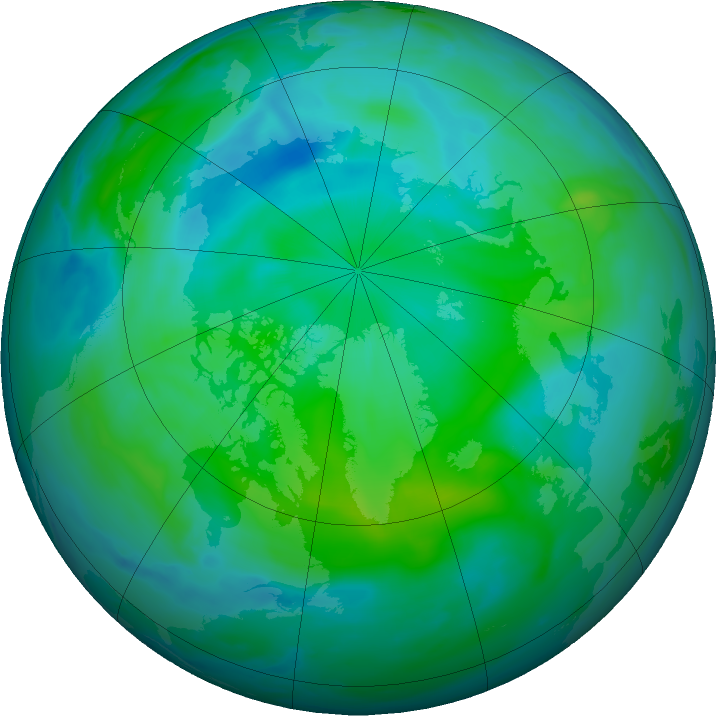 Arctic ozone map for 08 September 2016